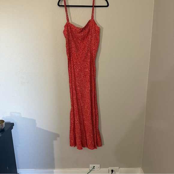 NWT Rotate Jacquard red viscose midi slip dress Size 42 (US 10) - Picture 10 of 12